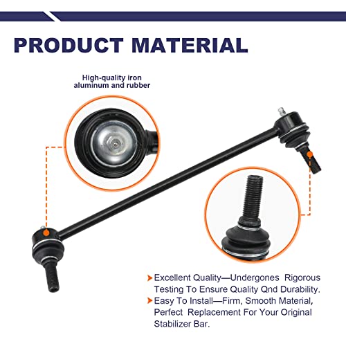 K80460 K80461 Sway Bar Link - Stop Clunking & Smooth Rough Rides | Compatible with Chevy Equinox Pontiac Torrent Saturn Vue - color: 1*K80460 1*K80461, size: Sway Bar Link