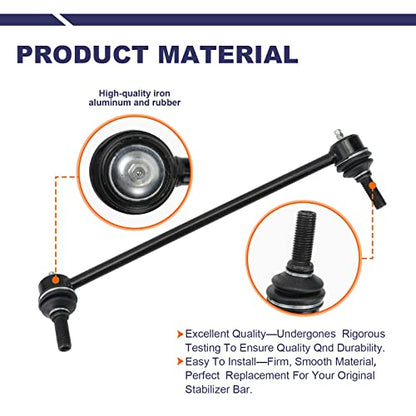 K80460 K80461 Sway Bar Link - Stop Clunking & Smooth Rough Rides | Compatible with Chevy Equinox Pontiac Torrent Saturn Vue - color: 1*K80460 1*K80461, size: Sway Bar Link