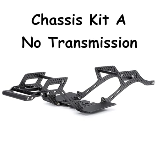 RC Upgrade Accessories for SCX10 II for Element for Enduro 1/10 for LCG Chassis Kit with Overdrive Gearbox Skid Plate Servo Mount Frame Braces RC Crawler Trail Truck Car Parts(Chassis Kit A) - size: Chassis Kit A