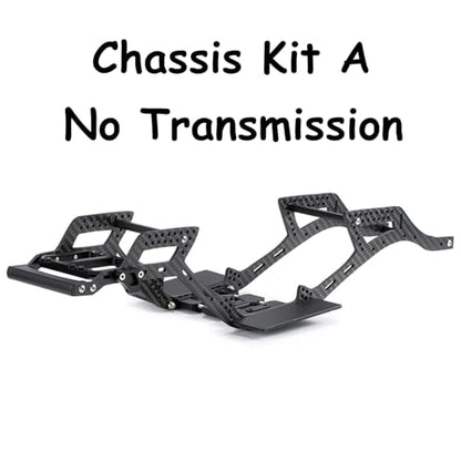 RC Upgrade Accessories for SCX10 II for Element for Enduro 1/10 for LCG Chassis Kit with Overdrive Gearbox Skid Plate Servo Mount Frame Braces RC Crawler Trail Truck Car Parts(Chassis Kit A) - size: Chassis Kit A