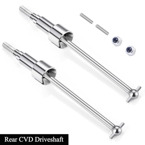 MORLORDY 4Pcs RC Front & Rear CVD Driveshaft Dogbone Joint Axle Shafts for 1/18 HBX 18859 18858 18868 High Speed RC Off Road Car Truck Upgrade Parts (Front & Rear)