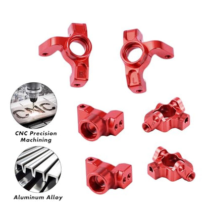 GLOBACT RC Spindle Hub Set for Losi 1/16 Mini-B 1/18 Mini-T | Front Steering Knuckles, Caster Blocks C Hubs, Rear Hubs, Replace LOS214006/LOS214005/LOS311005