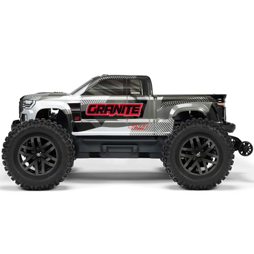 ARRMA Granite 4x4 V3 BLX 1/10 RC Monster Truck, Gun Metal | Brushless, RTR, Spektrum DSC, ARA4302V4T3, Battery and Charger Not Included - color: Gun Metal