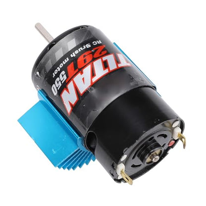 Alomejor 550 RC Car Motor, Brushed Motor with Cooling Fan and Heat Sink for Axial SCX10 HPI JL 90046 Slash 1:10 RC Crawler (29T) - size: 29T