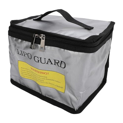 Lipo Battery Bag, Professional Battery Fireproof Storage Bag with Hook and Loop Closure for Lipo Charging and Travel Safety