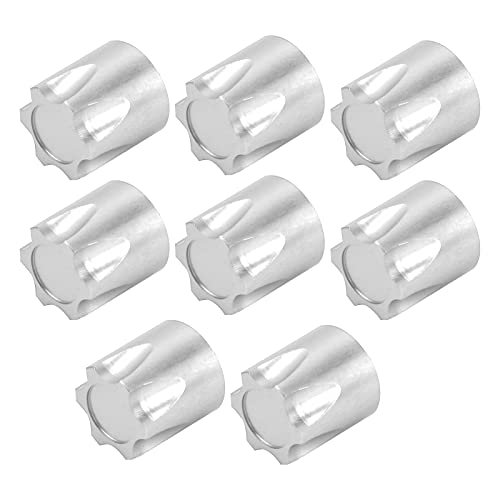 Dilwe RC M4 Nut, 8Pcs 12mmx11mm RC Wheel Rim Center 1/10 Scale RC Crawler Car Truck Upgrade Spare Part, M4 Wheel Rim Center Hat Nut (Red)
