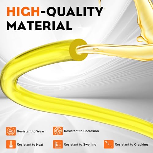 Hipa Gas Fuel Line Hose Tubing for Small Engine Weedeater 4 Size 4 ft. Each | I.D x O.D 1/8" x 1/4" 1/8" x 3/16" 3/32" x 3/16" .08" x .14" Fuel Line for Chainsaw Lawn Mower Trimmer Blower Model Parts