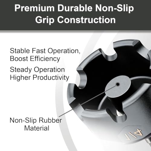 YWG Threaded Rod Nut Runner, Slotted Wing Nut Driver Drill Attachment for 1/4", 3/8" and 1/2" Rods, Hex Shank Bolt Remover Tool for Conduit Racks & Strut Systems