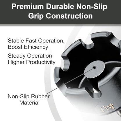 YWG Threaded Rod Nut Runner, Slotted Wing Nut Driver Drill Attachment for 1/4", 3/8" and 1/2" Rods, Hex Shank Bolt Remover Tool for Conduit Racks & Strut Systems