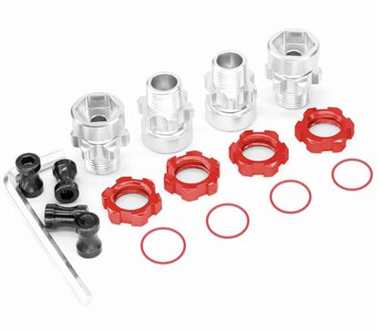 OGRC 12mm to 17mm Wheel Hex Adapter, Hex Extension for Slash Losi RC Car | Aluminum Hub, 10mm Extension, 17mm Wheel Conversion, for Traxxas Losi HPI 1/10 RC Truck Buggy, Red - color: Red