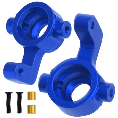 ShareGoo Metal Swing Arms Steering Knuckle Carrier & Steering Assembly Upgrade Parts Compatible with Remo Hobby Smax 1621 1625 1631 1635 1651 1655 1/16 RC Car (Blue) - color: Blue