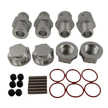 10mm Extended Wheel Hex Hub Set for ARRMA Kraton Mojave Infraction 6S (Silver) | Aluminum,1/8,1/7,Outcast,Big Rock,Felony,Limitless,Upgrade Parts,CNC Machined,High Strength - color: Silver