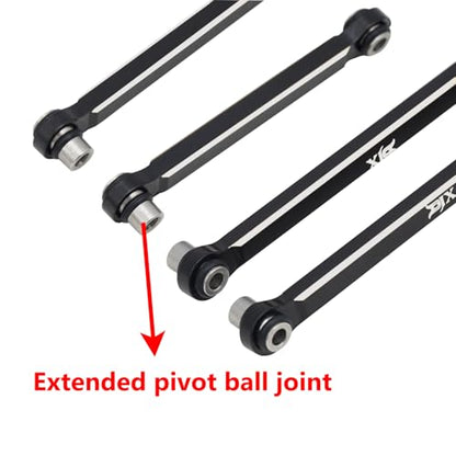 DJX CNC Machine Aluminum High Clearance Chassis Steering Links Set 10pcs Set for 1/18 RC Crawler Car HPI Venture18 Upgrades Parts - style: Aluminum