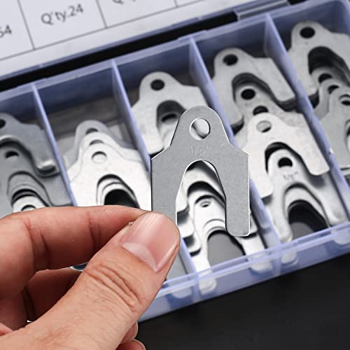 150 Pcs Auto Alignment Body Shims Kit - Spacers in Multiple Sizes | Versatile shim assortment (1/16'', 1/64'', 1/32'', 1/8''), perfect for car alignment and body adjustments.