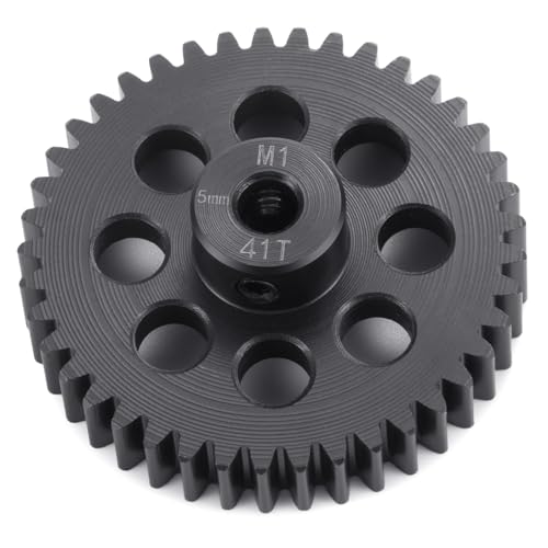 Steel M1 Pinion Gear 41T 5mm Shaft Motor Gears for 1/8 1/10 RC Brush | Brushless Motor Electric Car/Truck Part - size: 41T
