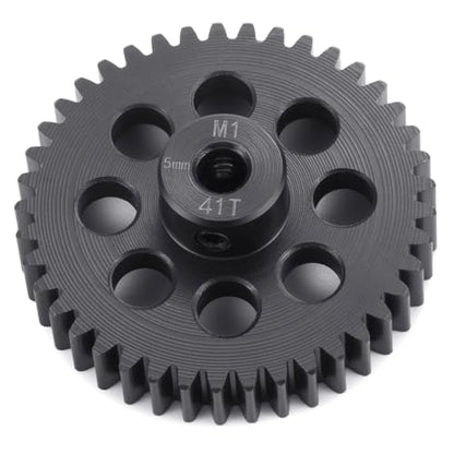 Steel M1 Pinion Gear 41T 5mm Shaft Motor Gears for 1/8 1/10 RC Brush | Brushless Motor Electric Car/Truck Part - size: 41T