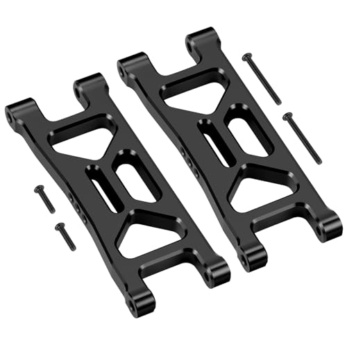 Rear Upper&Lower Suspension Arms for ARRMA 1/18 Typhon Granite Grom | 380 Brushed 4X4 Monster Truck 4 PCS/Set Black Aluminum Upgrades Parts - color: Black