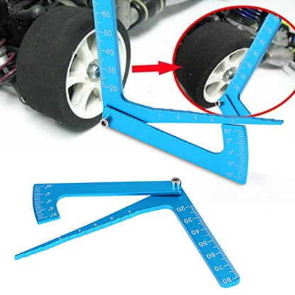 RC Camber Gauge, RC Car Ride Height Gauge Adjustable Ruler Adjusting Height and Wheel Rim Camber Tool RC Car Alignment Equipment for RC Car Truck Tire