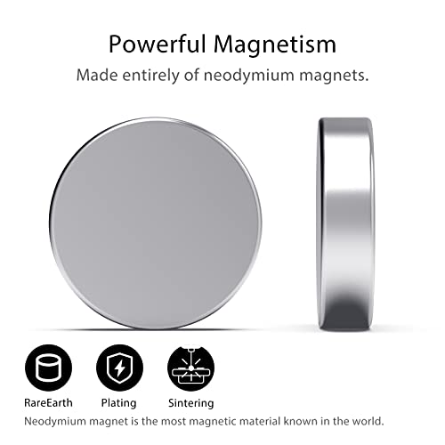 Strong Neodymium Magnets, Rare Earth for Crafts, Heavy Duty Round Small Magnets, 0.47 x 0.12 Inch, 50 PCS - color: Silver, size: 0.47inch 50PCS