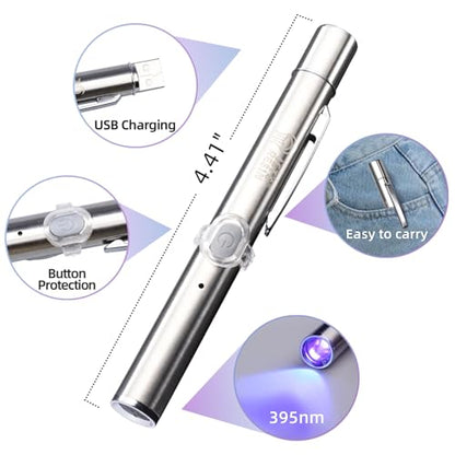 LET'S RESIN UV Resin Kit with Light, Bonding&Curing in Seconds, 30g | UV Glue Adhesive, UV Resin with Flashlight for Welding, Jewelry UV Glue Adhesive for Plastic Repair, Glass Light, Craft Decor