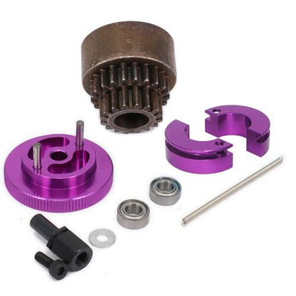 Replacement Part For Clutch Flywheel Set (16T-21T Gear, Shoes Clutch Plate Spring, 2pin Flywheel) For RC Nitro Car - (Color: Purple) - color: Purple