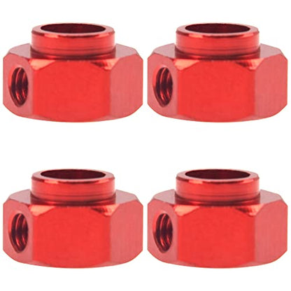 ShareGoo Aluminum RC 12mm Hex Extended Wheel Hex Hub Extension 6mm Offset Spacers Compatible with Traxxas TRX4 TRX6 1/10 RC Crawler (6mm, Red) - color: Red, size: 6mm