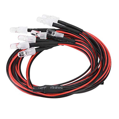 5mm Headlights and Taillights , 8Pcs RC LED Light Kit Accessories , LED Lights RC Model Drift Car Accessory , RC LED Light Kit Accessories RC Light 5mm Headlights and Taillights RC Car LED Light RC A