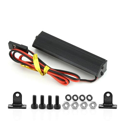 RC Light Bar Led Lights inch Metal Roof Lamp Super Bright Light Kit for TRX4 Traxxas SCX10 90046 D90 Axial RGT R96 1/8,1/10/,1/12,1/16,1/18 RC Crawler Car (146mm)