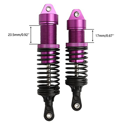5862 Front & Rear Aluminum Alloy Shock Absorber for 1/10 Slash 4x4 Hoss Rustler Stampede Bandit VXL Nitro Shock Parts Replace of 3760 3762 SLA014 (4-Pack) (Purple) - color: Purple