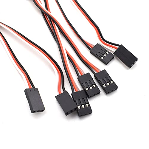 SDTC Tech 12 PCS 3-Pin Male to Female Servo Extension Cable for RC JR Futaba Remote Control Parts (3 Sizes)