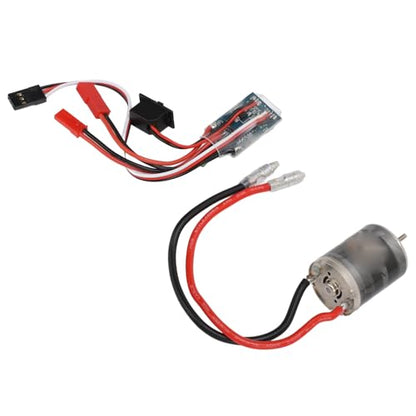 370 Brushed Motor ESC Combo, 31T High Stainless Steel Motor with 30A Brushed Electronic Speed Controller, for 1/16 1/18 Scale RC Cars
