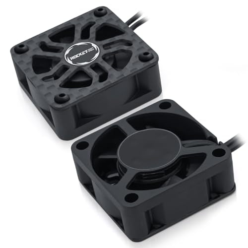 Surpass Hobby 30mm RC Cooling Fans,27000 High RPM RC Car Motor Fan for 1/8 1/10 RC Car Truck Truggy (Without Motor Heatsink) - style: 1 Pack 30mm Fan-black1