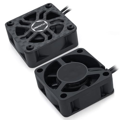Surpass Hobby 30mm RC Cooling Fans,27000 High RPM RC Car Motor Fan for 1/8 1/10 RC Car Truck Truggy (Without Motor Heatsink) - style: 1 Pack 30mm Fan-black1