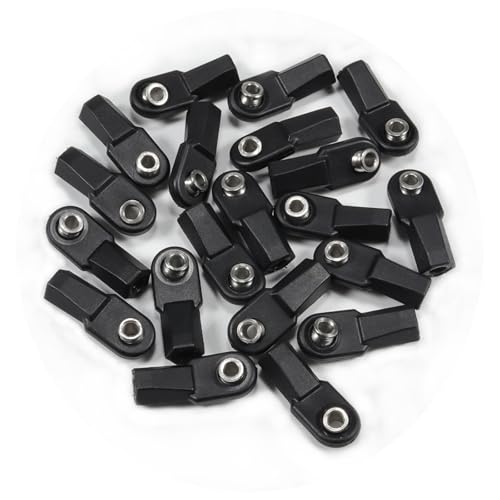 20pcs Link Rod End M4 Ball Joint Head for 1/10 RC Crawler Car for Traxxas TRX‑4 TRX6 SCX10 D90 TF2 CC01 Gen7 Gen8 Upgrades (20pcs Bent) - style: 20pcs Bent