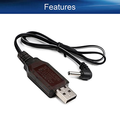 Heyiarbeit USB Charging Cable 3.5mm DC Elbow for RC 4.8 V 250mA Ni-MH Ni-CD Battery 2Pcs - size: 3.5 Elbow 2Pcs