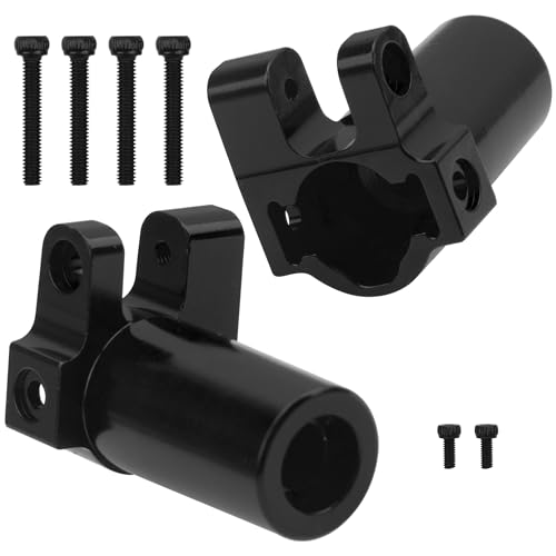Metal C-Hubs Caster Blocks & Front Steering Blocks & Rear Stub Axle Upgrade Parts Compatible with MN128 MN86s MN86k MN86 G500 1/12 RC Crawler Car (Black) - color: Black