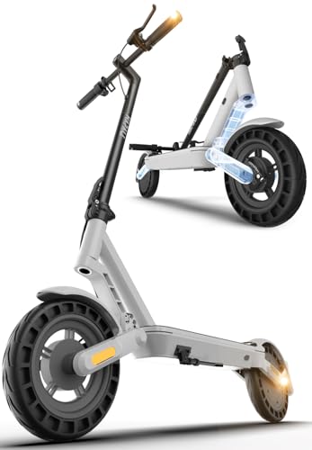 Off Road Electric Scooter Adults, 1200W Motor 31-Mile Range, 31 MPH, 11" All-Terrain Tires & Dual Suspension, disc Brakes UL Certified - color: gray