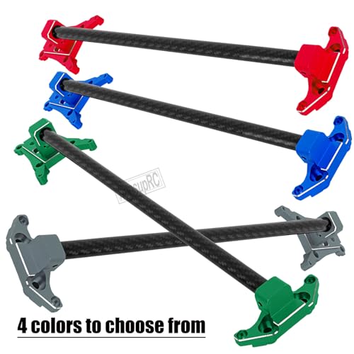RC Carbon Fibre& Aluminum #6730 Chassis Brace Kit Upgrades Part for 1/10 Slash 4X4 LGG (VXL),Rustler 4WD (VXL) Heavy Duty Chassis Brace Hops Up.Titanium - color: Titanium ( for 1/10)
