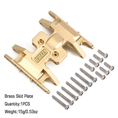 INJORA Brass Skid Plate for 1/24 RC Crawler Axial SCX24 (Gold) - color: Gold