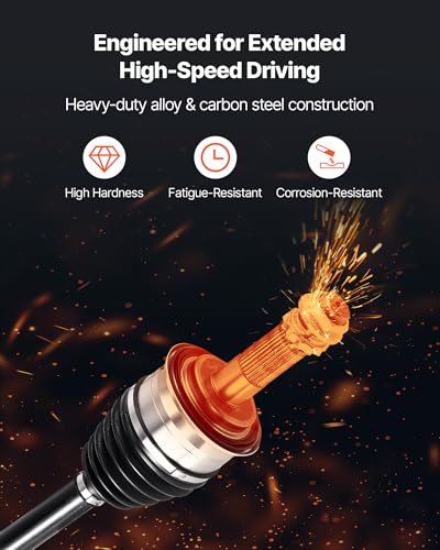 VEVOR CV Axle Shaft Assembly, 2 Pieces Front Left & Right (Driver and Passenger Side), Automotive Replacement CV Joint Axles Pair Compatible with 1996-2002 Toyota 4Runner, Alloy Steel & Carbon Steel - size: 1996-2002 Toyota 4Runner, style: Front Driver an