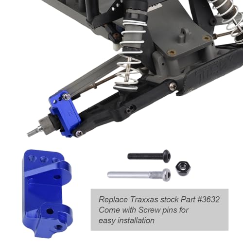Hobbypark Aluminum Alloy Caster Blocks for RC 1/10 Traxxas 2WD Slash, Stampede, Rustler, Nitro Slash, Replacement of Part 3632 (Navy Blue) - color: Navy Blue