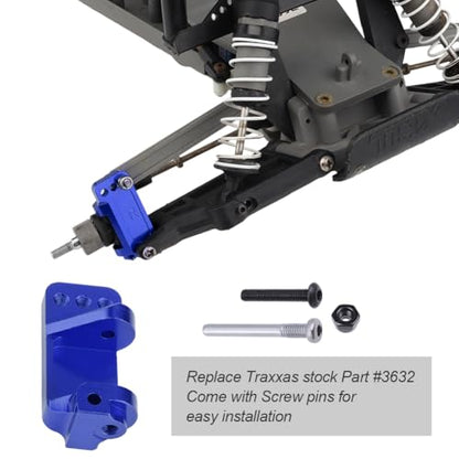 Hobbypark Aluminum Alloy Caster Blocks for RC 1/10 Traxxas 2WD Slash, Stampede, Rustler, Nitro Slash, Replacement of Part 3632 (Navy Blue) - color: Navy Blue