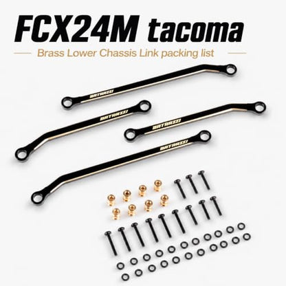 Brass Lower Chassis Link Set for FMS FCX24M Tacoma RC Crawler Upgrade Parts
