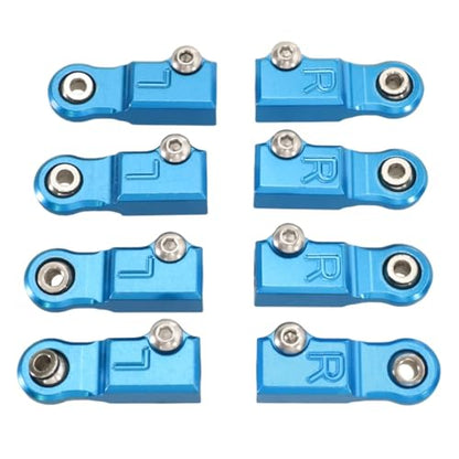 Metal Front and Rear Steering Link Rod Ends Compatible with MJX 1/10 10208 V2 V3 and 1/7 7303 7304 RC Cars, Upgrade Ball Joint Set(Blue) - color: Blue