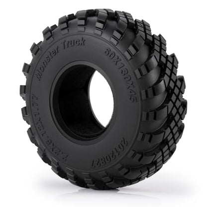 2.2" Super Grip Soft Rubber Slingers Grappler Mud Wheels Tyres | 4pcs 2.2 inch All Terrain Crawler Tires for 1/10 Scale Rock Crawler Car Axial SCX10 90047 D90 TF2 Tamiya CC01 TRX4