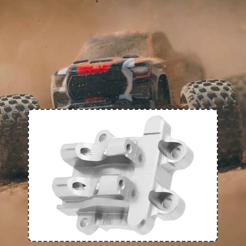 OTOTEC RC Car Rear Diff Cover Aluminum 7075 Differential Cover Compatible with ARRMA 1/18 Granite Typhon Mojave Grom Nascar, Silver - color: Silver