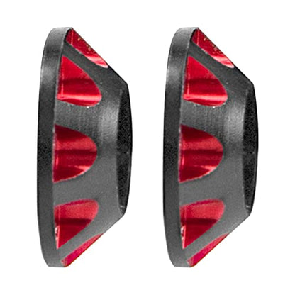 2Pcs HIRCQOO 1/10 RC Wing Buttons RC Metal Rear Wing Buttons Gasket OD 11mm Compatible with HPI HSP Redcat Traxxas Axial 1/10 RC Off Road Truck Buggy Racing Car (Red) - color: Red