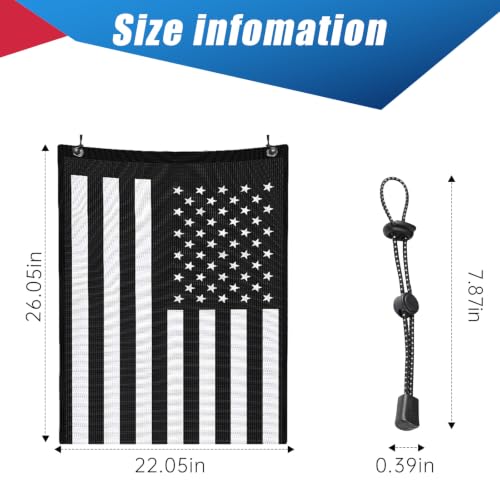 26''x22'' UTV ATV Mesh Trash Bag,Sak It Mesh Trash Bag for UTV,Universal UTV Trash Storage Sack Compatible With Polaris RZR,Can-Am,CFmoto,Teryx,Kawasaki,Golf Cart,Arctic Cat (American Flag) - color: American Flag