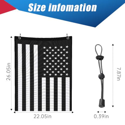 26''x22'' UTV ATV Mesh Trash Bag,Sak It Mesh Trash Bag for UTV,Universal UTV Trash Storage Sack Compatible With Polaris RZR,Can-Am,CFmoto,Teryx,Kawasaki,Golf Cart,Arctic Cat (American Flag) - color: American Flag