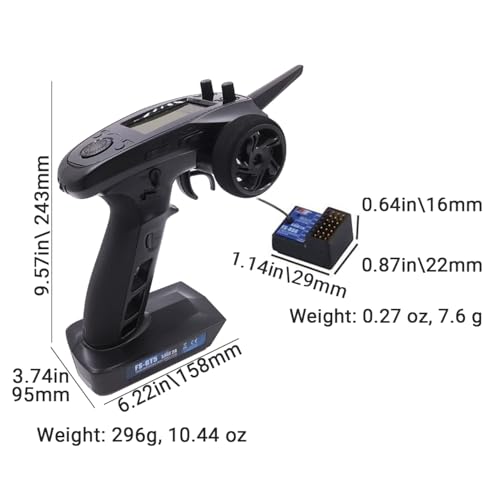 FS-GT5 6 Channels RC Transmitter and FS-BS6 Gyro Receiver 2.4GHz Fly AFHDS2A Sky Radio Control System for RC Car Boat